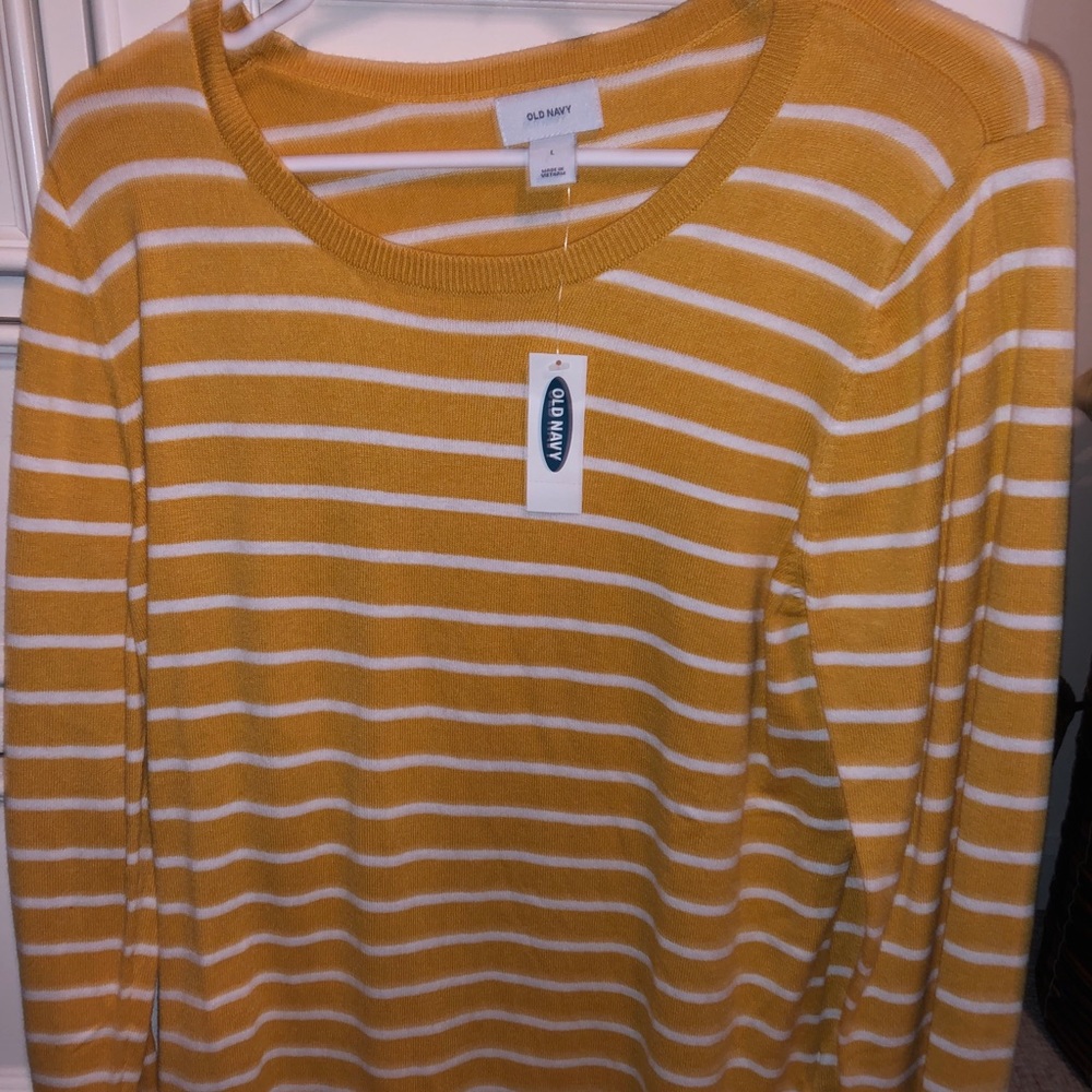 Yellow Long Sleeve Stripped Top!